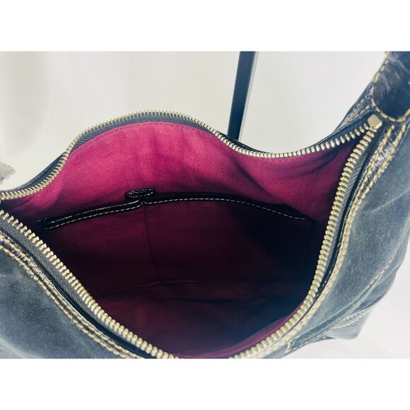 The Sak Black Suede Hobo Shoulder Bag - Picture 9 of 13